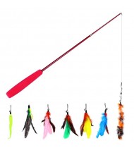 Tease Feather Cat Wand Toy For Cats Tease Feather Cat Wand Toy For Cats