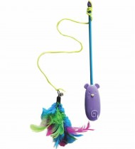 Spot Laser & Feather Teaser Wand Cat Toy, 16″ Spot Laser & Feather Teaser Wand Cat Toy, 16″