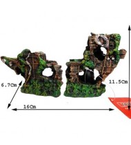Taiyo Aquarium Decoration broken ship (1X2_part)