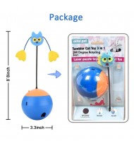 Elite Tumbler Cat Toy 3 in 1(Laser Puzzle Toys for Food And Fun)