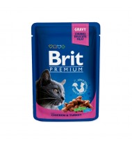 BRIT PREMIUM CAT POUCH WITH CHICKEN & TURKEY 100g