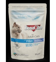 BonaCibo Cat Pouch – Mackerel in Delicate Sauce (85g)