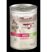 Bonacibo Canned Wet Cat Food- BEEF 400g Bonacibo Canned Wet Cat Food- BEEF 400g