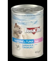 Bonacibo Canned Wet Cat Food- SARDINE & TUNA 400g Bonacibo Canned Wet Cat Food- SARDINE & TUNA 400g