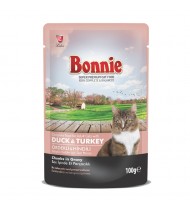 Bonnie Cat Pouch-Duck Turkey Chunks in Gravy (100g)