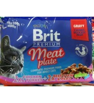 Brit Premium Cat Pouches – Meat Plate in Gravy (4x100g) Brit Premium Cat Pouches – Meat Plate in Gravy (4x100g)