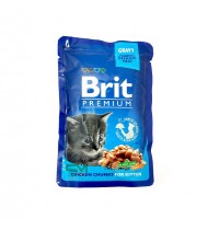 Brit Premium Kitten Cat Pouches with Chicken Chunks 100gm Brit Premium Kitten Cat Pouches with Chicken Chunks 100gm