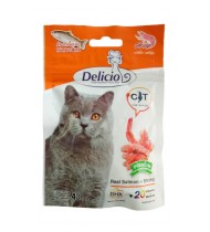 Delicio Treats Real Salmon+Shrimp 40g Delicio Treats Real Salmon+Shrimp 40g