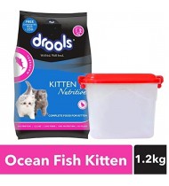 Drools Kitten Ocean Fish 1.2kg with Free Container Drools Kitten Ocean Fish 1.2kg with Free Container