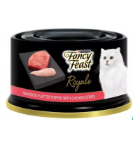 Fancy Feast Royale Seafood Platter Topped with Chicken Strips Cat Food 85g Fancy Feast Royale Seafood Platter Topped with Chicken Strips Cat Food 85g