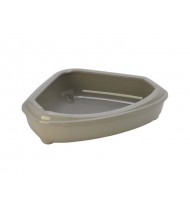 Moderna Corner Tray with Rim – Warm Grey Moderna Corner Tray with Rim – Warm Grey