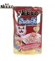 Nekko pouch Senior7+ Tuna topping Salmon in Jelly 70g Nekko pouch Senior7+ Tuna topping Salmon in Jelly 70g