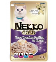 Nekko Gold Tuna Topping Scallop in Gravy 70g Nekko Gold Tuna Topping Scallop in Gravy 70g