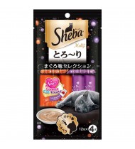 Sheba Creamy Treat Cat Food Tuna & Seafood Flavour 4 x 12g Sheba Creamy Treat Cat Food Tuna & Seafood Flavour 4 x 12g