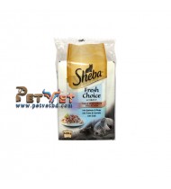 Sheba Fresh Choice in Gravy Fish and Vegetables collection with Salmon and Peas with Tuna and Carrots with Cod 6 pcs 50g Sheba Fresh Choice in Gravy Fish and Vegetables collection with Salmon and Peas with Tuna and Carrots with Cod 6 pcs 50g