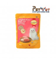 SMART HEART CAT FOOD POUCH CHICKEN WITH RICE AND CARROT 85G SMART HEART CAT FOOD POUCH CHICKEN WITH RICE AND CARROT 85G