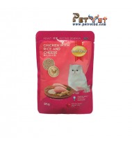 SMARTHEART CAT FOOD POUCH CHICKEN WITH RICE AND CHEESE 85G