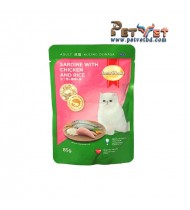 SMART HEART CAT FOOD POUCH SARDINE WITH CHICKEN & RICE 85G SMART HEART CAT FOOD POUCH SARDINE WITH CHICKEN & RICE 85G