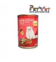 SMART HEART CAT CANNED FOOD SARDINE WITH CRAB MEAT IN JELLY 400G SMART HEART CAT CANNED FOOD SARDINE WITH CRAB MEAT IN JELLY 400G