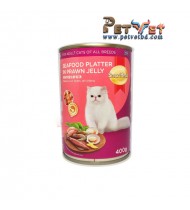 SmartHeart Cat Canned Seafood Platter In Prawn Jelly SmartHeart Cat Canned Seafood Platter In Prawn Jelly