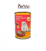 SmartHeart Cat Canned Tuna & Chunky Sardine In Jelly 400g SmartHeart Cat Canned Tuna & Chunky Sardine In Jelly 400g