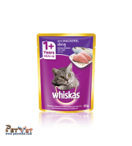 Whiskas Pouch Adult Cat 1+ Mackerel 85 gm Whiskas Pouch Adult Cat 1+ Mackerel 85 gm