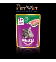 Whiskas Adult Tuna in Jelly Wet Cat Food Pouch, 85gm Whiskas Adult Tuna in Jelly Wet Cat Food Pouch, 85gm