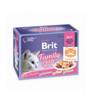 Brit Premium Cat Pouch Family Plate Jelly 12x85g=1020g Brit Premium Cat Pouch Family Plate Jelly 12x85g=1020g