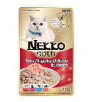 Nekko Gold Tuna Topping Salmon in Gravy 70g Nekko Gold Tuna Topping Salmon in Gravy 70g