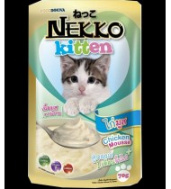 Nekko Pouch Kitten Chicken Mousse 70gm Nekko Pouch Kitten Chicken Mousse 70gm